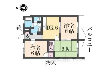 グラン・パレ(3DK/2階)の間取り写真