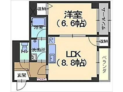マロニエ・コリーヌ(1LDK/3階)の間取り写真
