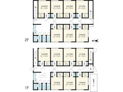 TCRE新小岩三丁目(ワンルーム/2階)の間取り写真