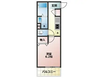 PINE RESIDENCEIII(1K/2階)の間取り写真