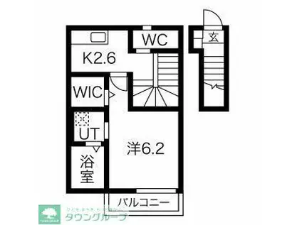 MKCOURT(1K/2階)の間取り写真