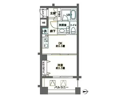 アーデン神保町(1DK/8階)の間取り写真