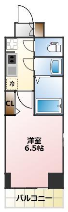 CITY LUX NAMBA サウス(1K/14階)の間取り写真