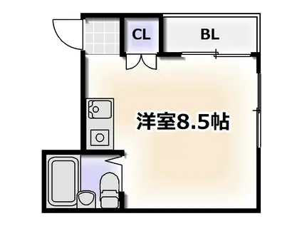 シティKY(ワンルーム/4階)の間取り写真
