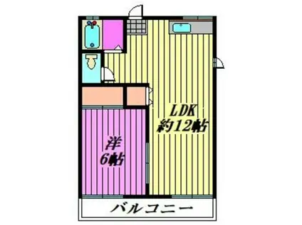 永瀬ハイツ(1LDK/2階)の間取り写真