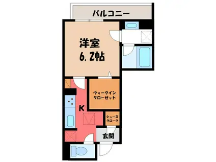 メゾン ド グレイス(1K/1階)の間取り写真