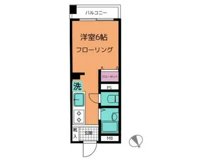 Nコート田園調布(ワンルーム/2階)の間取り写真