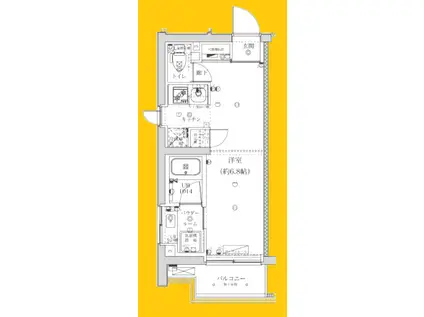 エストゥルース横浜子安(ワンルーム/4階)の間取り写真