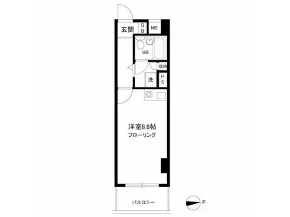 ラ・フォレ根岸(ワンルーム/2階)の間取り写真