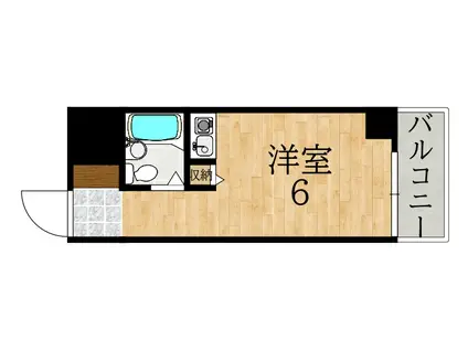 シティホームズ富雄駅前(ワンルーム/4階)の間取り写真