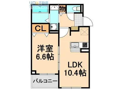 サンロイヤルI(1LDK/3階)の間取り写真