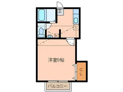 コージィーコート大和町(1K/1階)の間取り写真