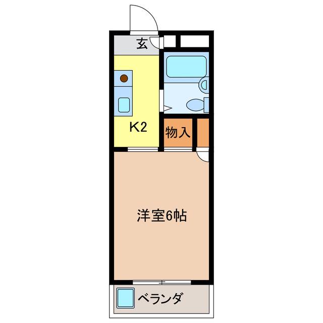 コーポM・A・S(1K/2階)の間取り写真