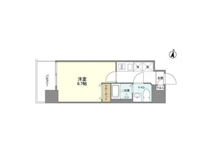 アルファコート西川口23(1K/4階)の間取り写真