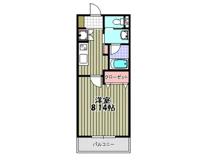 リベルテ・ババ(1K/2階)の間取り写真