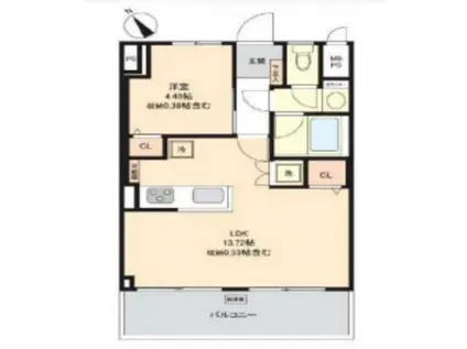 サンパークマンション千代田(1LDK/5階)の間取り写真