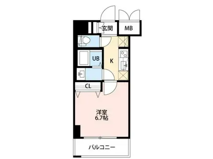 ブランセ大宮(1K/8階)の間取り写真