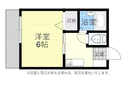 ワコーレ中島(1K/3階)の間取り写真