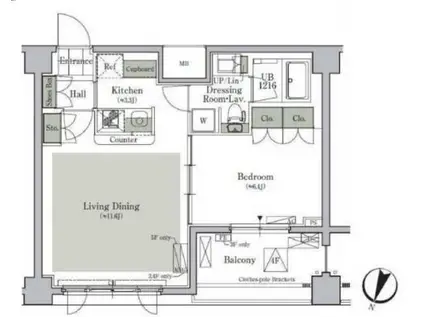 パークキューブ西ヶ原ステージ(1LDK/3階)の間取り写真