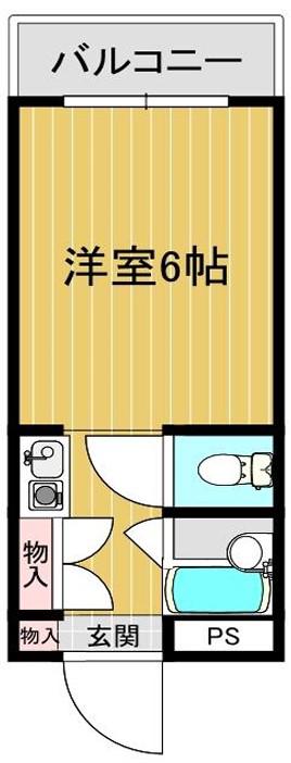 プレジデント横田(ワンルーム/5階)の間取り写真