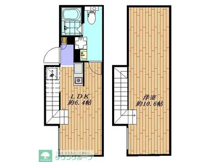 FLAT K KASUYA(1LDK/2階)の間取り写真