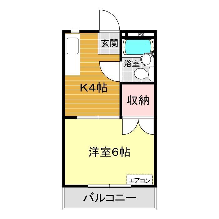 クールハイツKANEHIRA(1K/1階)の間取り写真