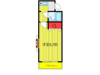 ノヴァ上池(1K/3階)の間取り写真