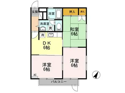 SUNCITY(3DK/2階)の間取り写真