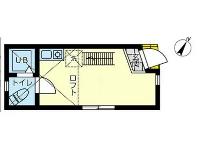 ユナイト追浜ビセンテモレーノ(ワンルーム/1階)の間取り写真