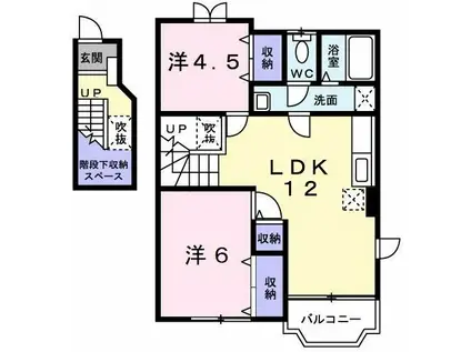 プレステ-ジ21 II(2LDK/2階)の間取り写真