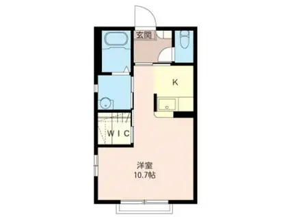 パストラルAIZU(ワンルーム/2階)の間取り写真