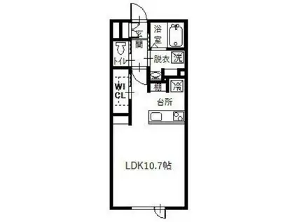 NORFINO PUR(1K/2階)の間取り写真