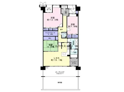 マーキスガーデン和泉中央迎陽館(3LDK/1階)の間取り写真