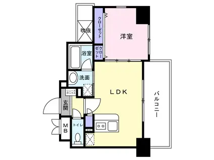 COCO川西町(1LDK/2階)の間取り写真