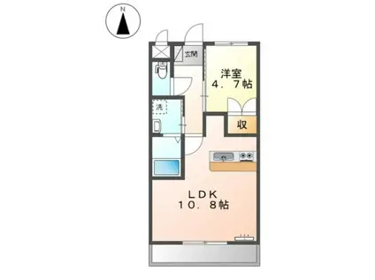 ファミリア フェリーチェ(1LDK/2階)の間取り写真