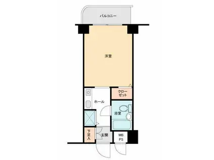 リンクスビル(1K/4階)の間取り写真