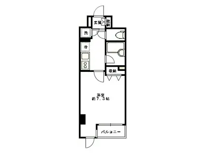 パークウェル御茶ノ水(1K/6階)の間取り写真