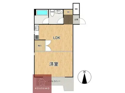 ウィンディVII(1LDK/2階)の間取り写真