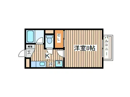 アンクラージェ小松島(1K/2階)の間取り写真