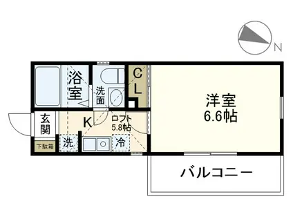 メイデン・ボヤージュ(1K/2階)の間取り写真