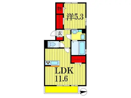 アルシュTOWA(1LDK/3階)の間取り写真