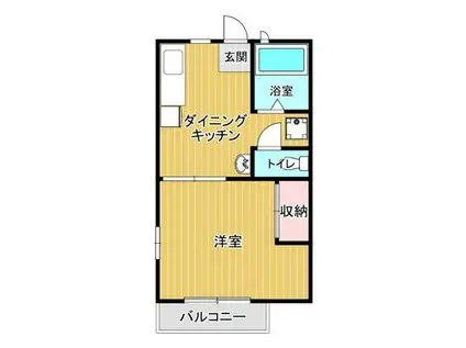 メゾン・アルテミスB(1DK/2階)の間取り写真