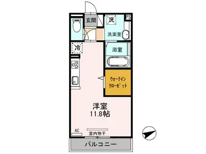 スターブル(ワンルーム/2階)の間取り写真