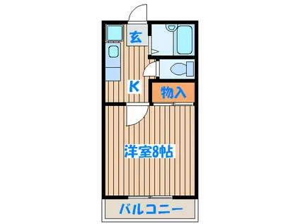 ハイツゆめ21(1K/2階)の間取り写真