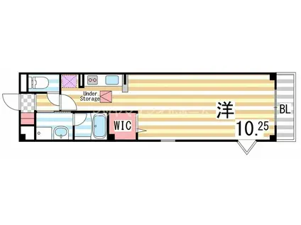 サンアビテ(1K/1階)の間取り写真