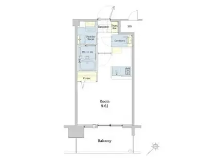 エンクレスト博多駅東II(ワンルーム/10階)の間取り写真