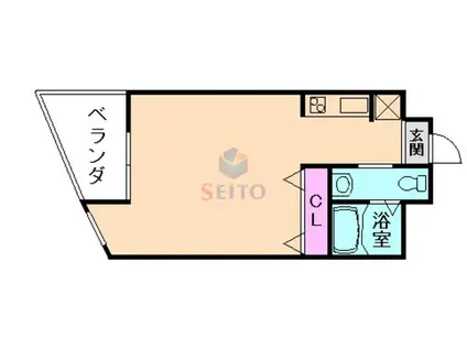 LARKSPUR岡町(ワンルーム/4階)の間取り写真