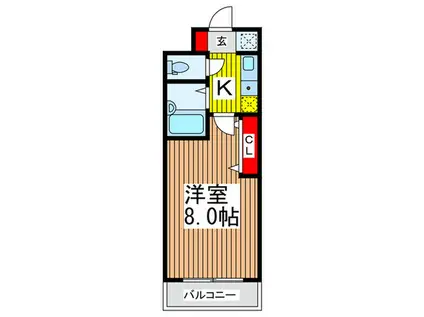 アトーレ下落合マンション(1K/2階)の間取り写真