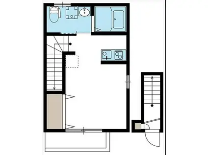 ハーモニックプレイス(ワンルーム/1階)の間取り写真