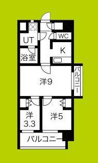 THE MUSIC COURT(3K/5階)の間取り写真